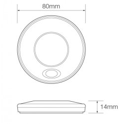 Interi�rlampe, rund, 12v, sort med kontakt