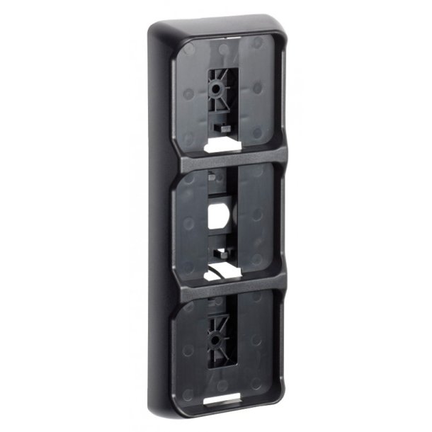 80 serie firkantet sort ramme, til 3 moduler