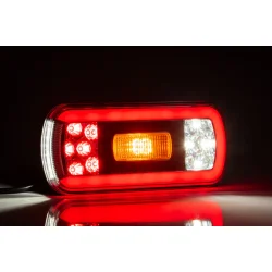 LED universal baglygte med 5-6 funktioner, 12/24V