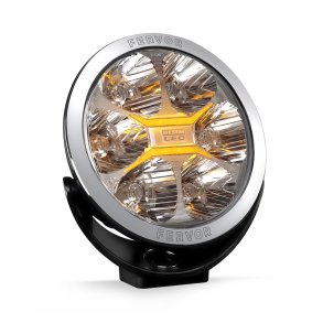 Fervor fjernlygte, 2400 Lumen (ref 50), 28W, 6 LED, K�relys m. parkeringslys (dual) (3W), 12-24V