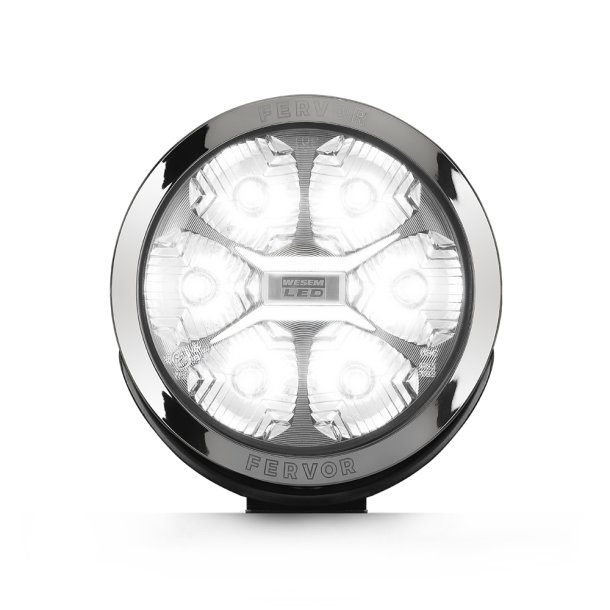 Fervor fjernlygte, � 180 mm, 2400 Lumen (ref 25), 28W, 6 LED, K�relys m. parkeringslys (3W), 12-24V