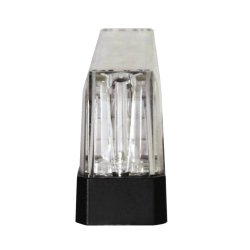 Kraftig hvid LED/clear lens, R65, 12/24v. 6 LED, Flad og bred