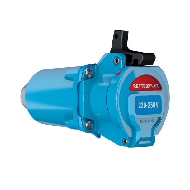 Rettbox stik m/hndtag, 230V, 3P, 20A, m/luft, 1P+N+E