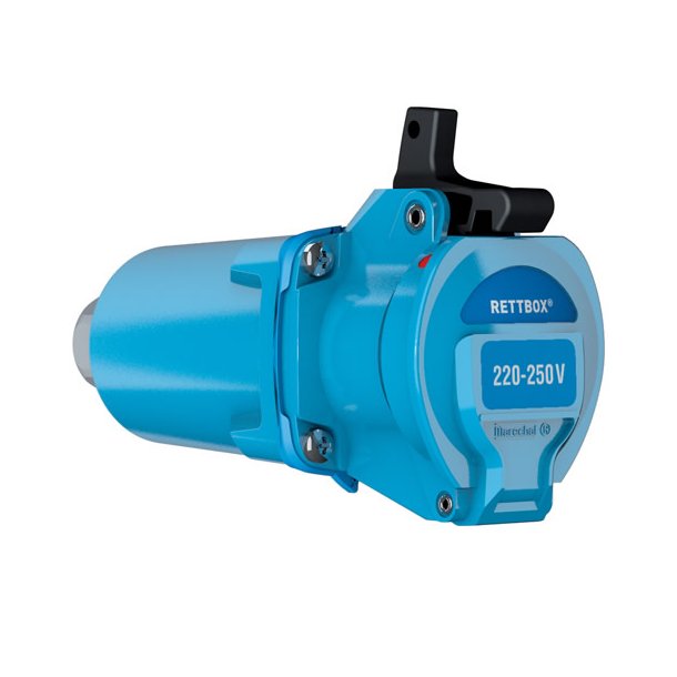 Rettbox stik m/hndtag, 400V, 3P, 20A, u/luft, 3Ph+N+E
