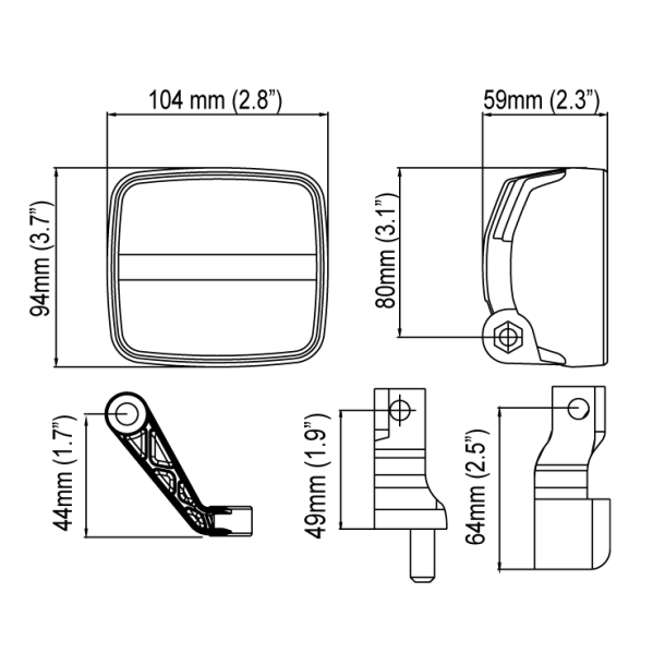 KL2001 Combo (Wide/Flood) m. indbygget Deutschstik