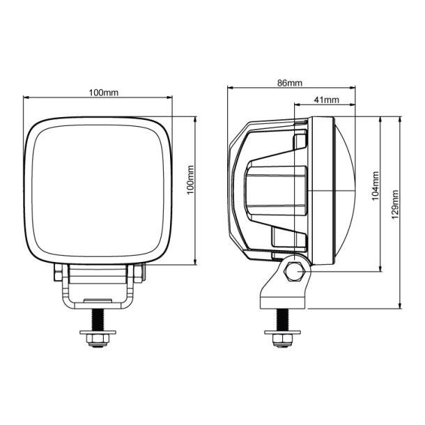 LED Arbejdslygte NORDIC LIGHTS SCORPIUS PRO 415 PH wide flood, Glare free