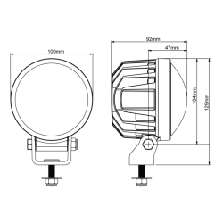 LED Arbejdslygte NORDIC LIGHTS Canis PRO 415 PH flood, Glare free