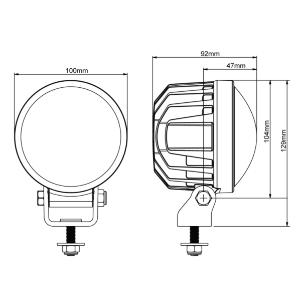 LED Arbejdslygte NORDIC LIGHTS Canis PRO 415 PH flood, Glare free