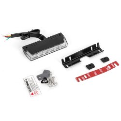 180 gr. Supplerende blink, 12 LED, Bl, klart glas, R65, 150mm kabel