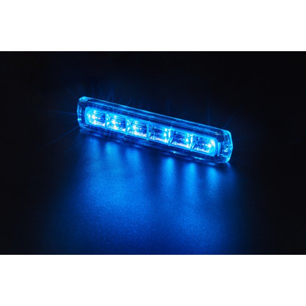 Fleksibelt supplerende 6-LED blink, 10-30 v. bl�/klar, R65 Class II.�