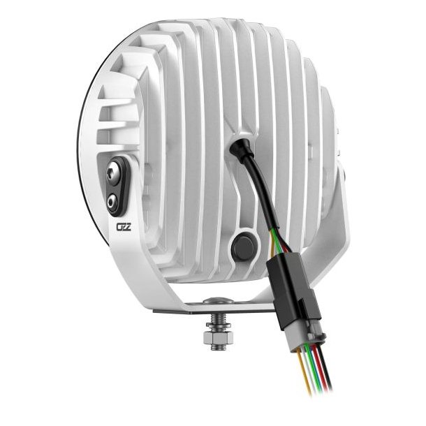 OZZ 9" fjernlygte med gult og hvidt positionslys, Ref. 50, Hvidt hus