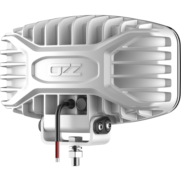OZZ Oval fjernlygte med gult og hvidt positionslys, samt blitz. Ref. 50, Hvidt hus
