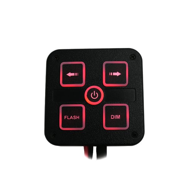 Betjeningspanel med 4 funktionsknapper, 10-30V