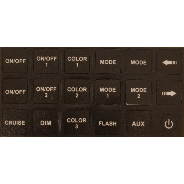 Betjeningspanel med 4 funktionsknapper, 10-30V