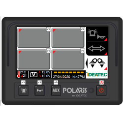 POLARIS Touchscreen Console - Black - Foot Mount/Beacon