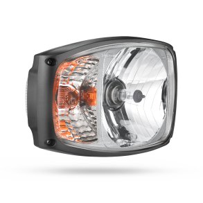 Universal forlygte/Sneplovslygte, med indbygget blinklys, 12v, H4, H�jre