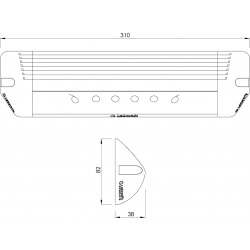 Scenelight LED, Sort/Gr, 10-32v, 18W, 1872 lm, IP67,