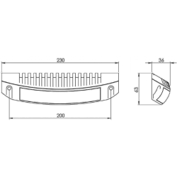 Scenelight LED, Sort, 10-32v, 15W, 1560 lm, IP67