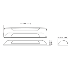 Scenelight LED, Hvid ramme, 4 x LED, 12-24v, 14W, 1400 lm, IP67