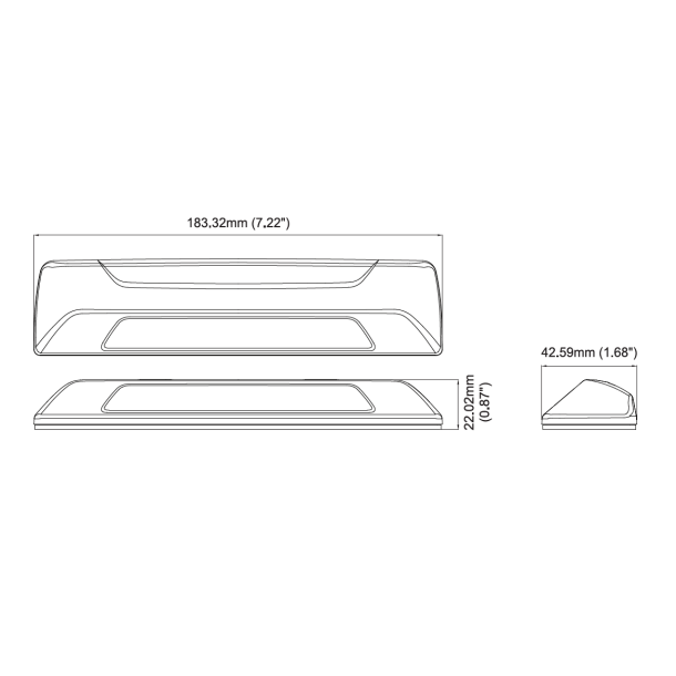 Scenelight LED, Hvid ramme, 4 x LED, 12-24v, 14W, 1400 lm, IP67