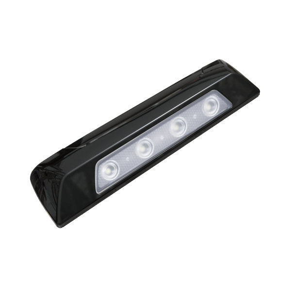 Scenelight LED, Sort ramme, 4 x LED, 12-24v, 14W, 1400 lm, IP67