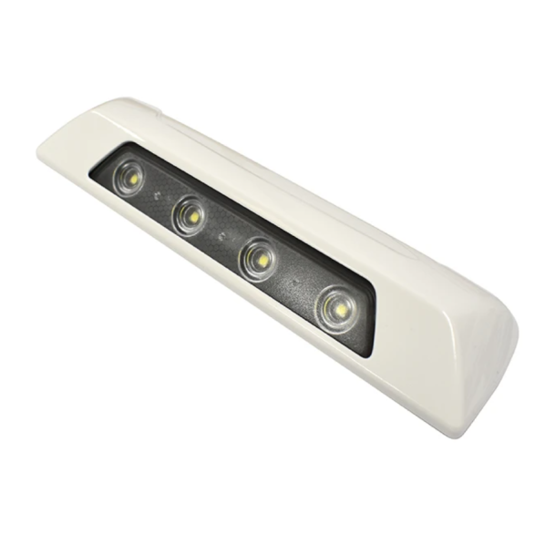 Scenelight LED, Hvid ramme, 4 x LED, 12-24v, 14W, 1400 lm, IP67