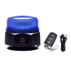 Magnetmonteret LED blink med batteri og Fj.betj. Blt lys / Blt glas, R65