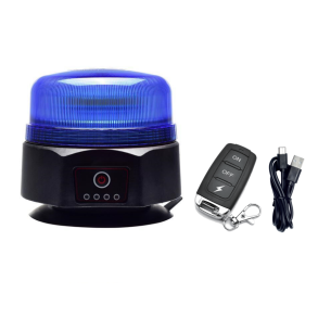 Magnetmonteret LED blink med batteri og Fj.betj. Blt lys / Blt glas, R65