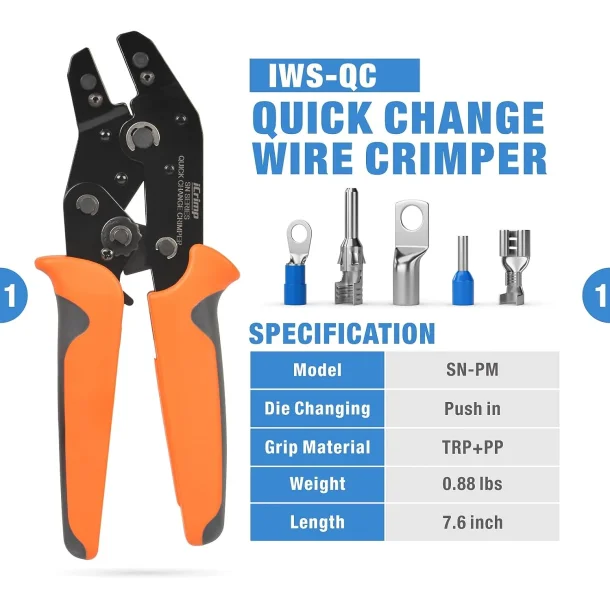 Afisolerings og Klemmetang med udskiftlige kber