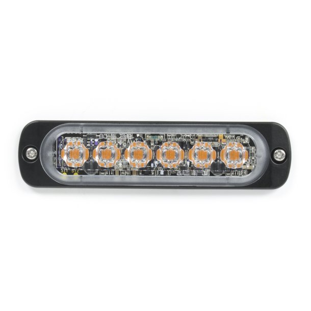 Supplerende blink, Gul, 6 LED, 12/24 V, ECE R65, med natsnkning, Vandret montering, 
