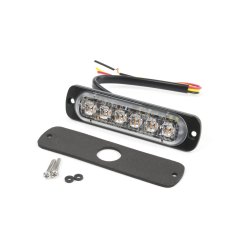 Supplerende blink, Gul, 6 LED, 12/24 V, ECE R65, med natsnkning, Vandret montering, 