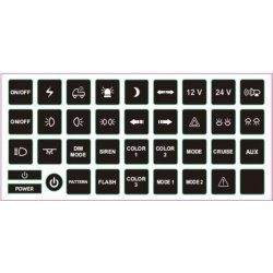 Betjeningspanel med 6 funktionsknapper, 10-30V