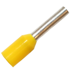 100 stk. Endetylle gul til 1,00kv.Lngde 8/14,6mm, Dia 1,5/1,8