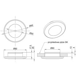Interi�rlampe, 21-LED, Rund, � 92 mm, 12-36V, Hvid