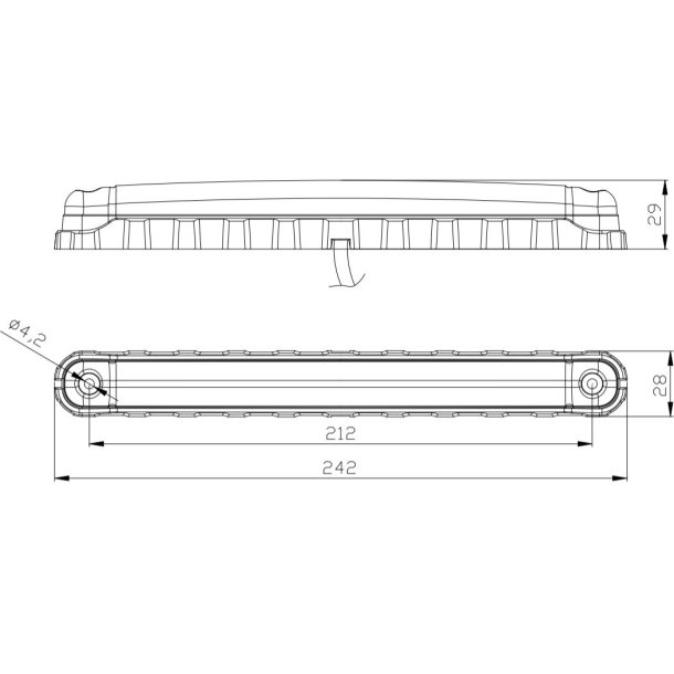 Hvid fiber-markeringslygte, LED