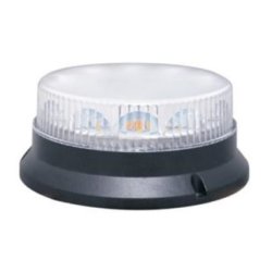 LED blink, klar glas/gul blink, 3 bolt mont, 10 blinkmnstre, 10-30 V, 0,5 m kabel, IP67, ECE-R65 / ECE-R10