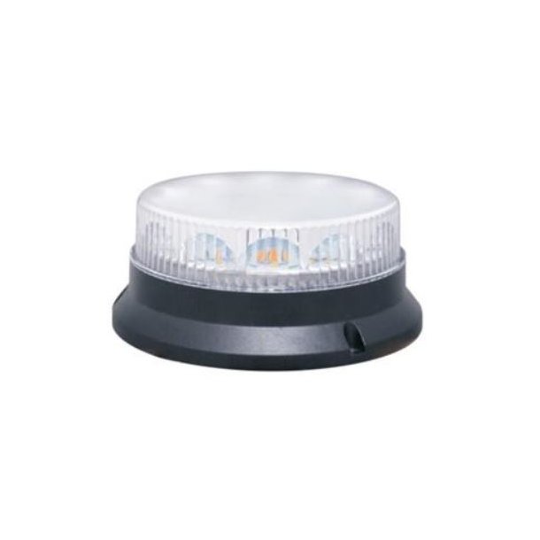 LED blink, klar glas/gul blink, 3 bolt mont, 10 blinkmnstre, 10-30 V, 0,5 m kabel, IP67, ECE-R65 / ECE-R10