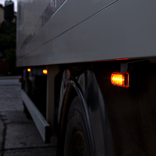 Sidemarkeringslygte, 12/24V, Gul