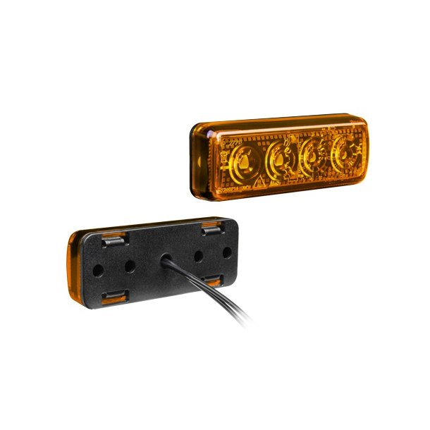 Sidemarkeringslygte, 12/24V, Gul
