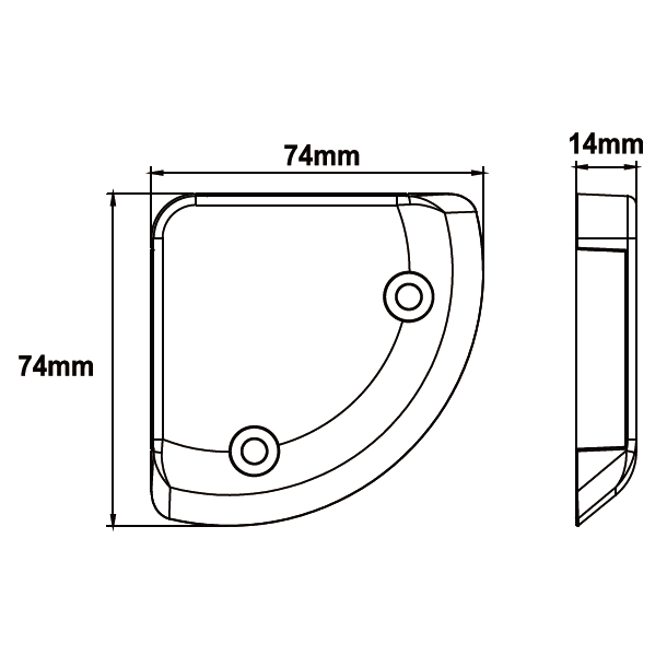 Opmrksomhedsblink til liftkant / sttteben. 12-36V. 1 stk.