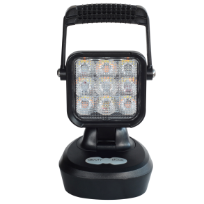 Genopladelig arbejdslampe, med magnet/hndtag/batteri/ladekabel 12/24v + 230V. IP66