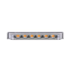 Supplerende blink, 5 meter ledning, Gul, 6-LED, Flad/bred, 9-30v, R65, nats�nkning.