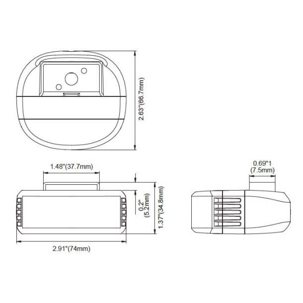 AL6, suppl. blink til bla. sidespejl, 6 LED, bl, R65, M58-1430B-00R