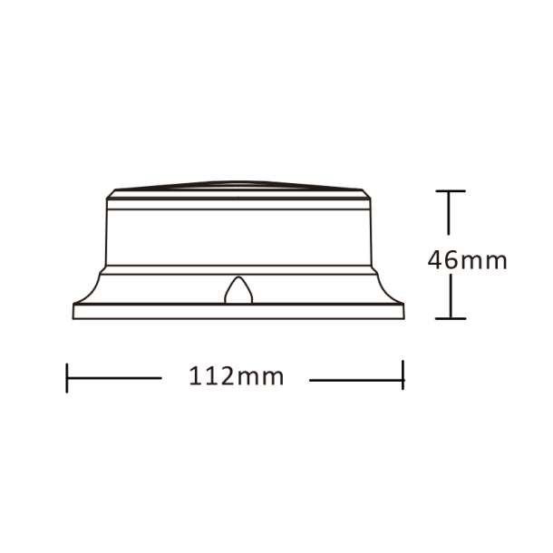 Ultra kompakt LED blink, Gul 12/24v, magnet, R65