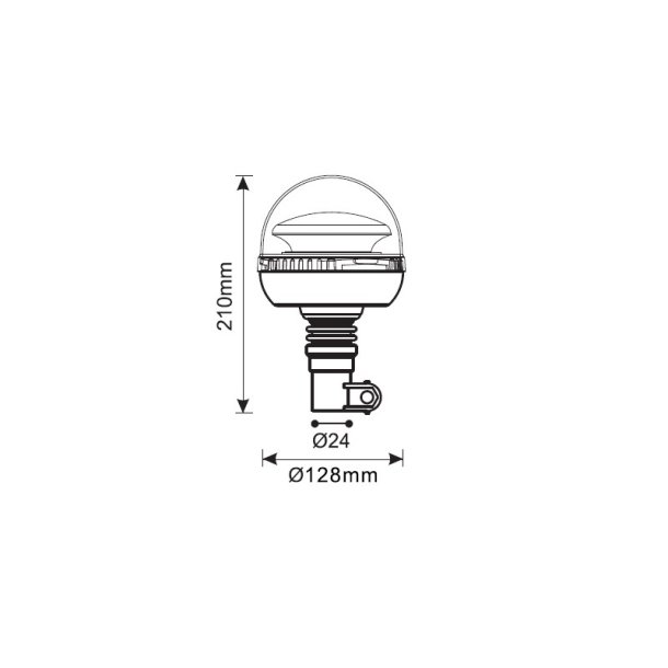 LED blink, flex stangmonteret, 12/24v, R65