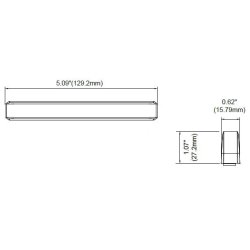 Kraftig bl LED/clear lens, 12/24v. Flad og bred, M59-1013B-00R