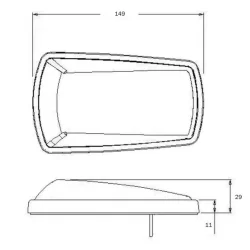 LED blinklygte til pbygning 12-24V klar optik