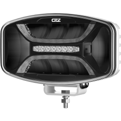 OZZ Oval fjernlygte med gult og hvidt positionslys, samt blitz. Ref. 50, Hvidt hus