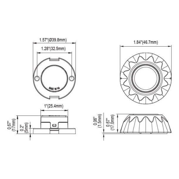 FAL03, bl, 12/24v, SAE J595, M53-0013B-00R