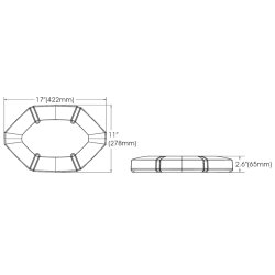 Minilysbro LED, 40 LED, 12v, fastmontering. 